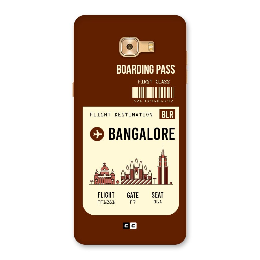 Bangalore Boarding Pass Back Case for Galaxy C9 Pro