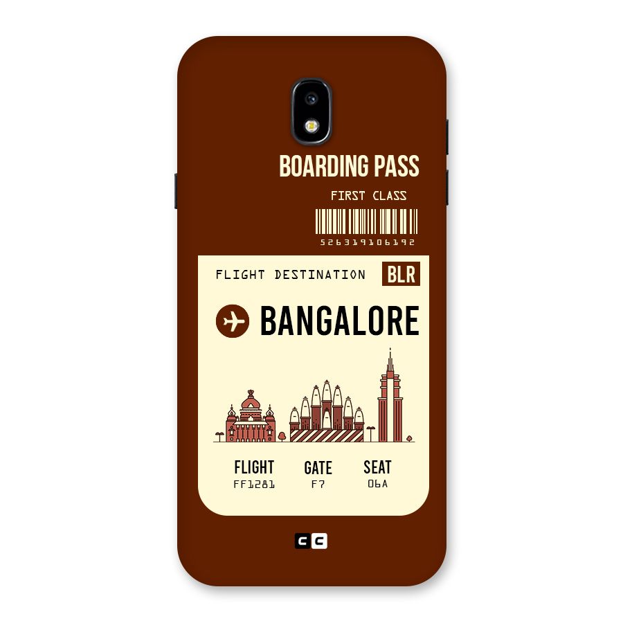 Bangalore Boarding Pass Back Case for Galaxy J7 Pro