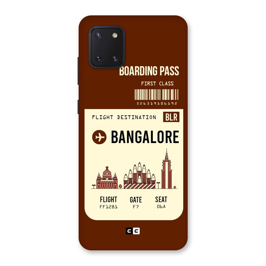 Bangalore Boarding Pass Back Case for Galaxy Note 10 Lite