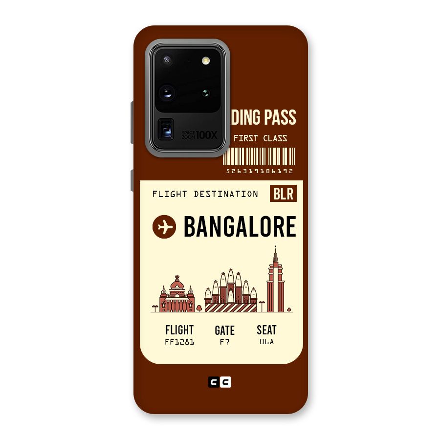 Bangalore Boarding Pass Back Case for Galaxy S20 Ultra