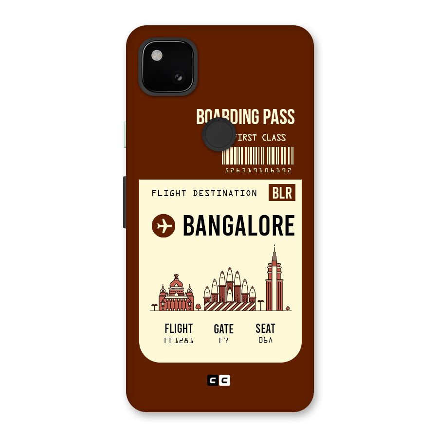 Bangalore Boarding Pass Back Case for Google Pixel 4a