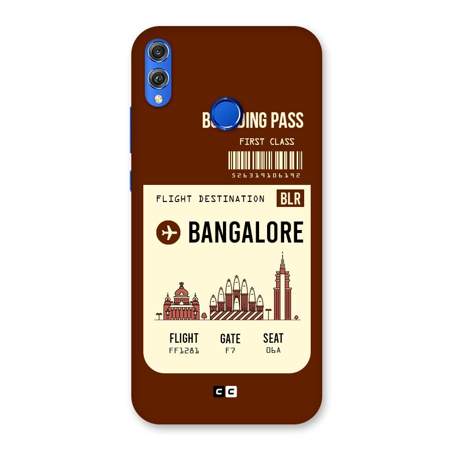 Bangalore Boarding Pass Back Case for Honor 8X