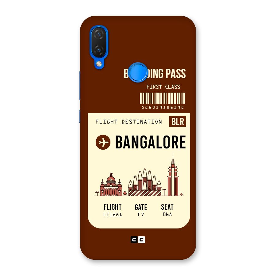 Bangalore Boarding Pass Back Case for Huawei P Smart+