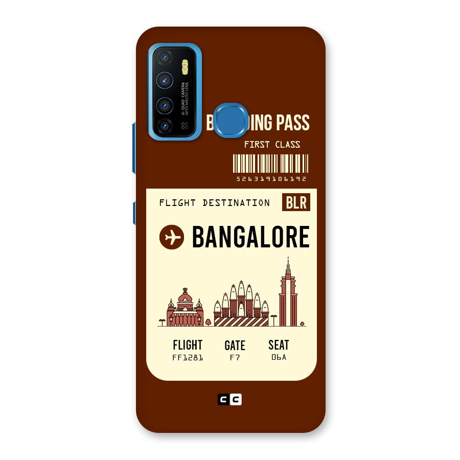 Bangalore Boarding Pass Back Case for Infinix Hot 9