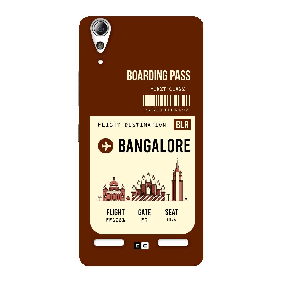 Bangalore Boarding Pass Back Case for Lenovo A6000 Plus