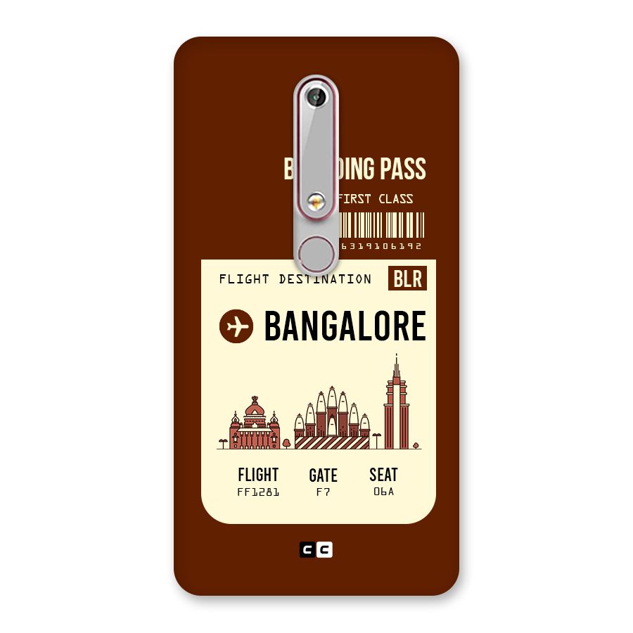 Bangalore Boarding Pass Back Case for Nokia 6.1