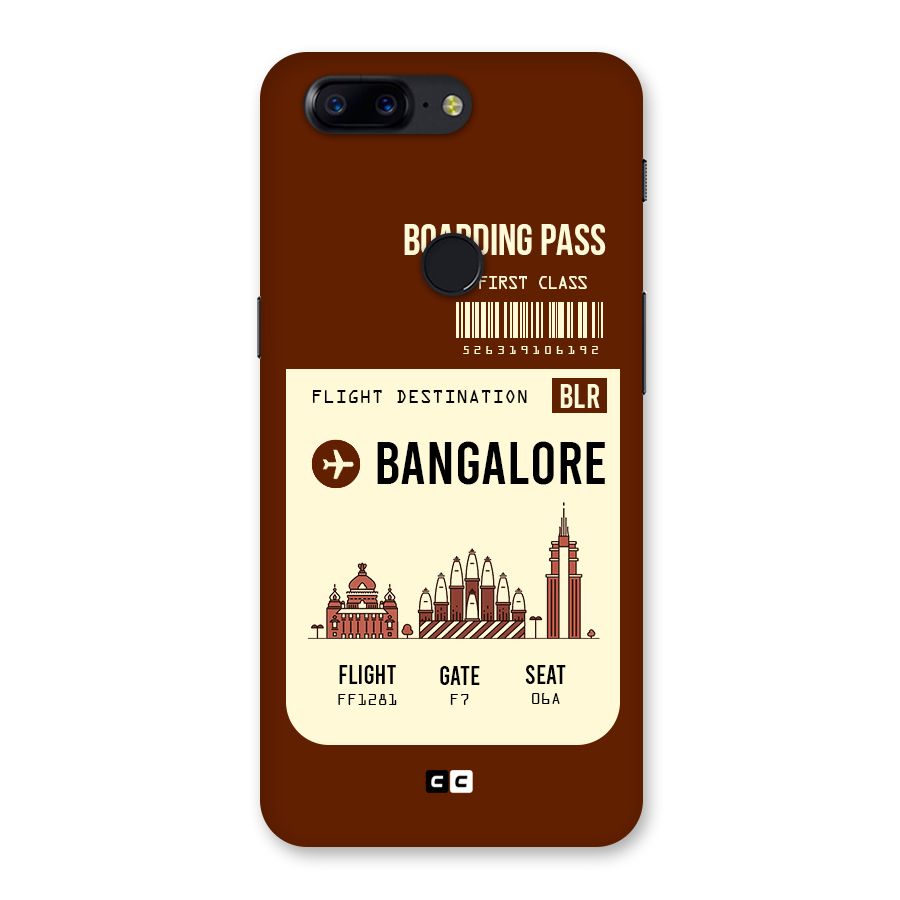Bangalore Boarding Pass Back Case for OnePlus 5T