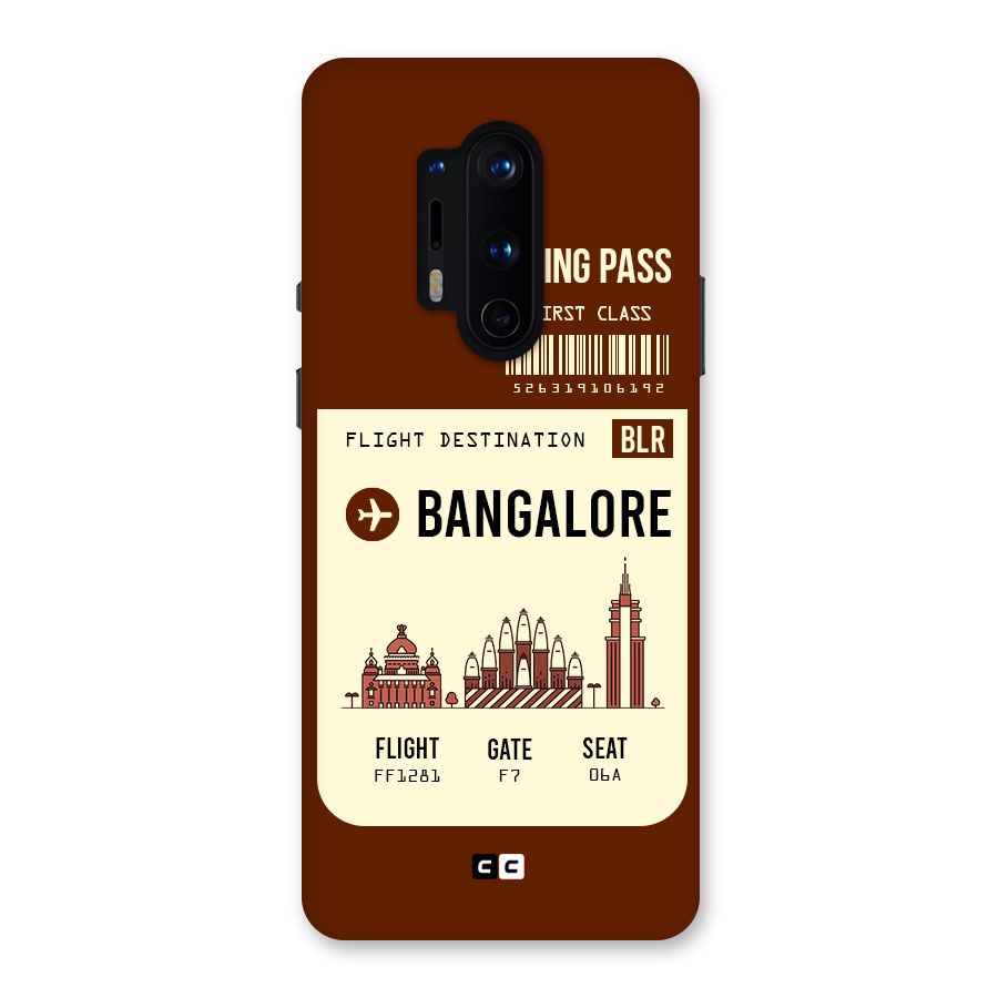 Bangalore Boarding Pass Back Case for OnePlus 8 Pro