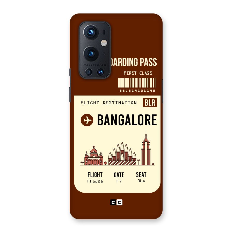 Bangalore Boarding Pass Back Case for OnePlus 9 Pro