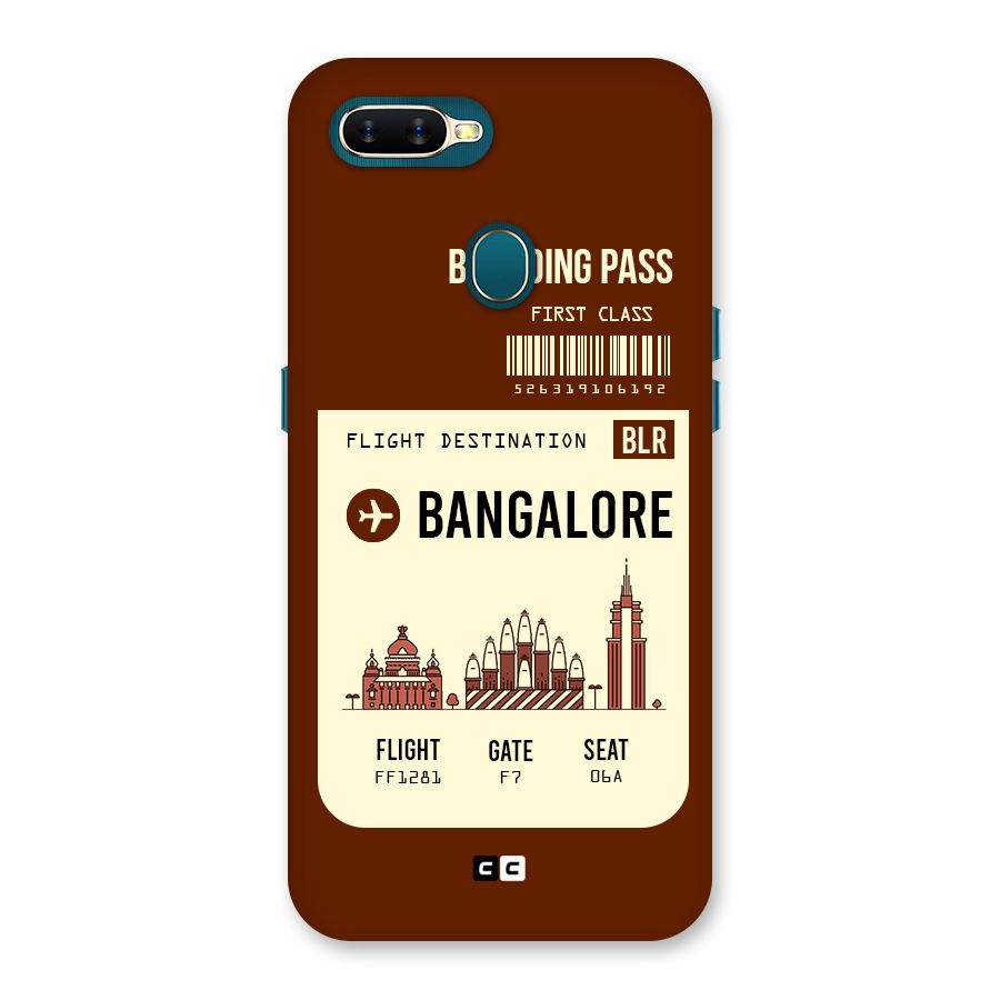 Bangalore Boarding Pass Back Case for Oppo A11k