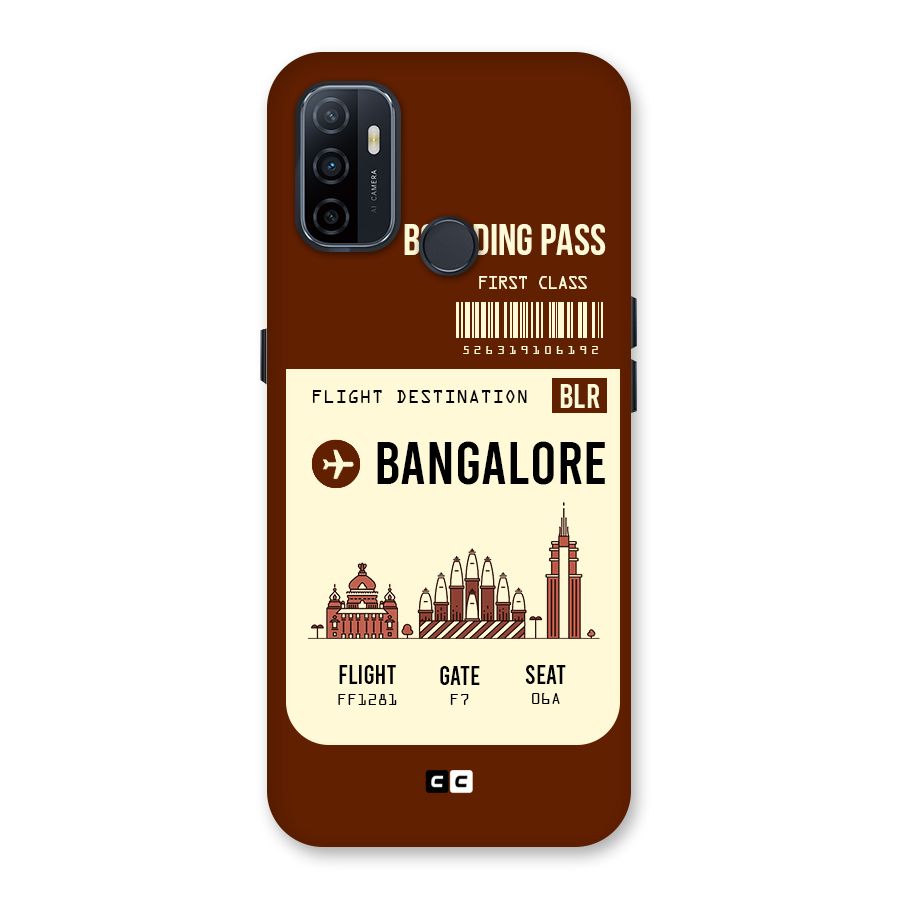 Bangalore Boarding Pass Back Case for Oppo A32