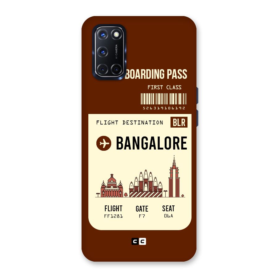 Bangalore Boarding Pass Back Case for Oppo A52