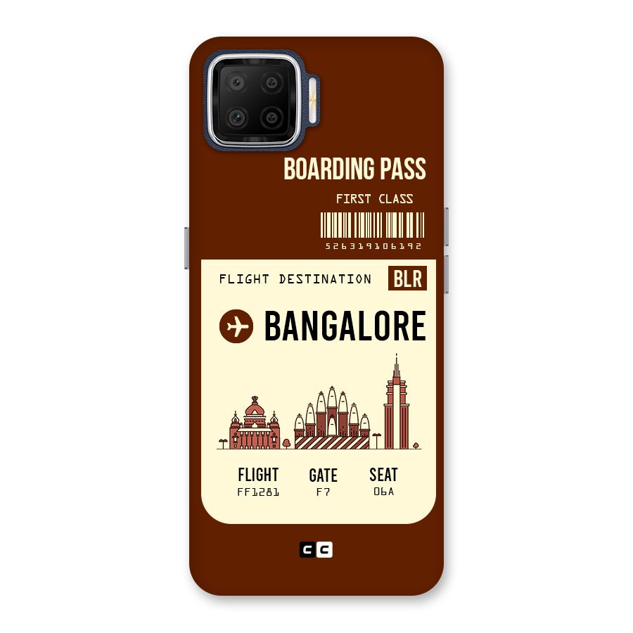 Bangalore Boarding Pass Back Case for Oppo F17