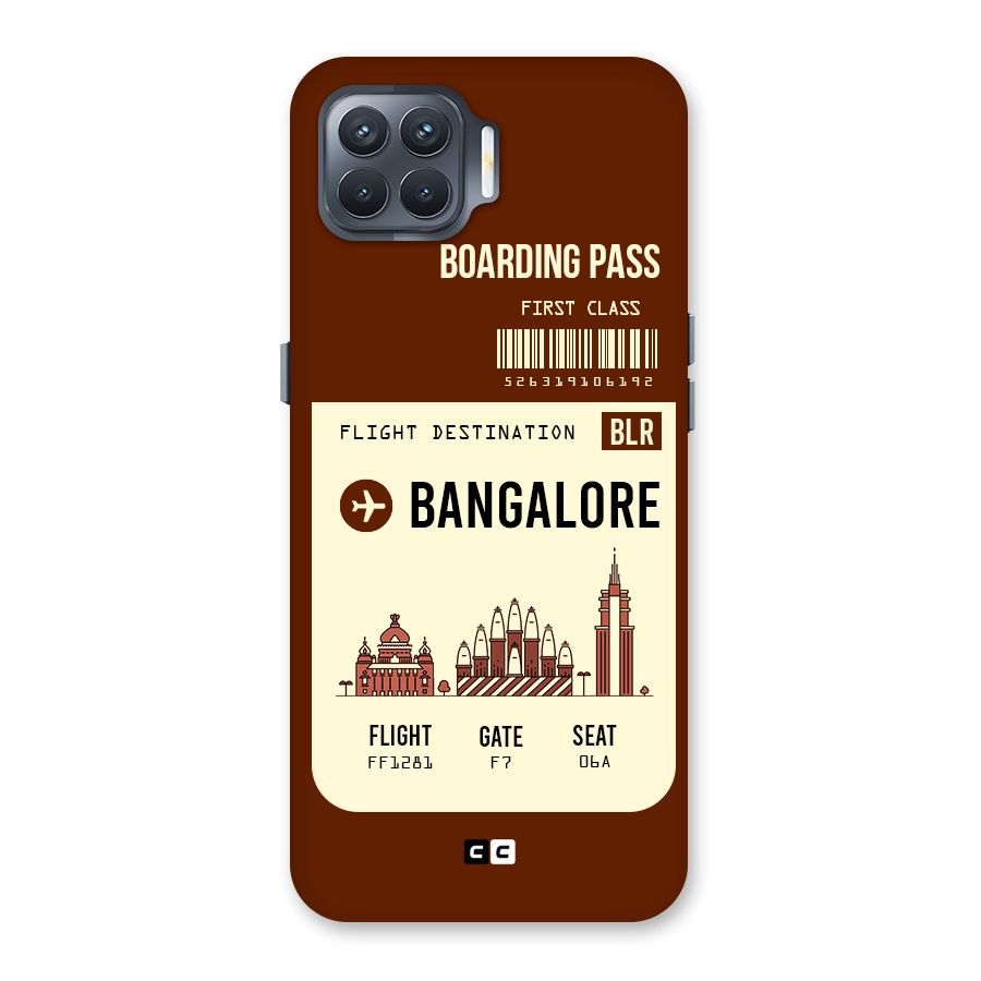 Bangalore Boarding Pass Back Case for Oppo F17 Pro
