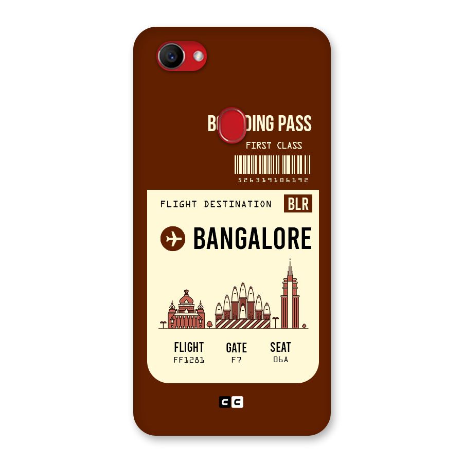 Bangalore Boarding Pass Back Case for Oppo F7