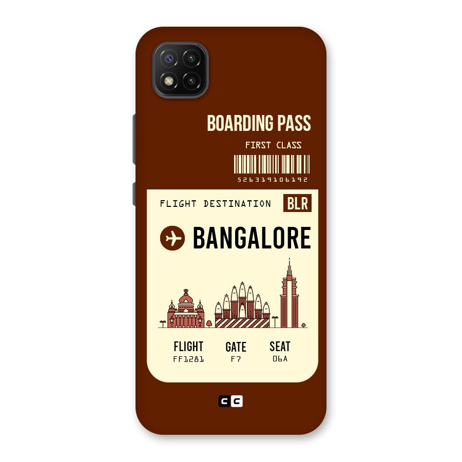 Bangalore Boarding Pass Back Case for Poco C3