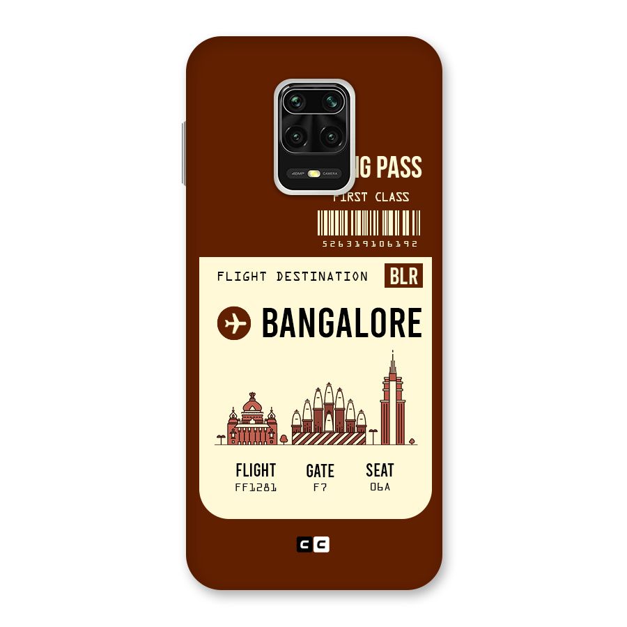 Bangalore Boarding Pass Back Case for Poco M2 Pro