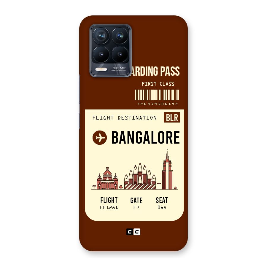 Bangalore Boarding Pass Back Case for Realme 8 Pro