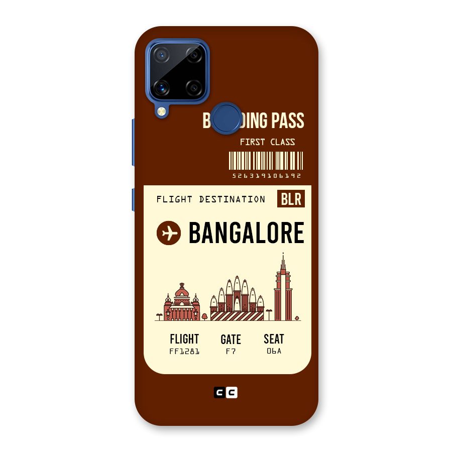 Bangalore Boarding Pass Back Case for Realme C15