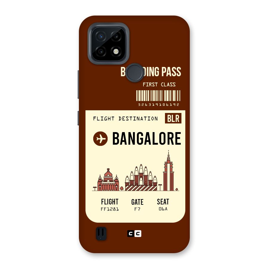 Bangalore Boarding Pass Back Case for Realme C21