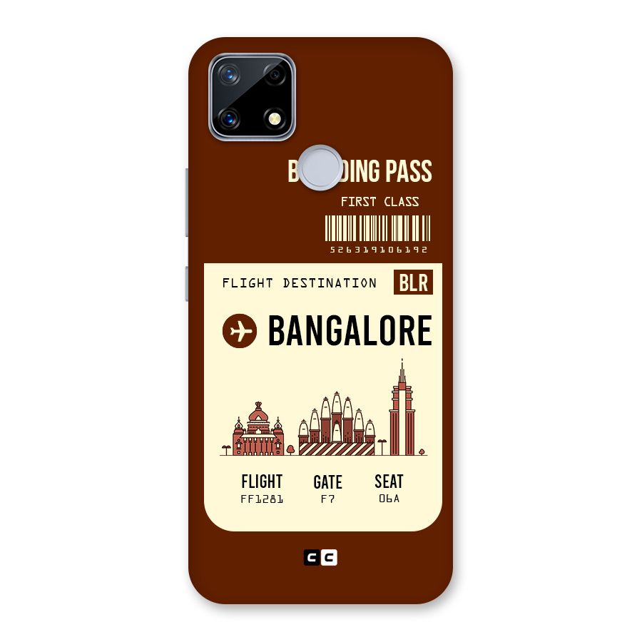 Bangalore Boarding Pass Back Case for Realme Narzo 20