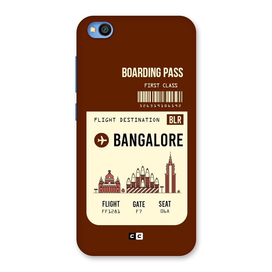 Bangalore Boarding Pass Back Case for Redmi Go