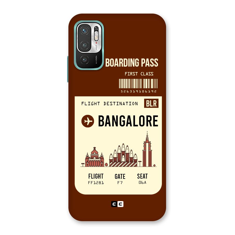 Bangalore Boarding Pass Back Case for Redmi Note 10T 5G