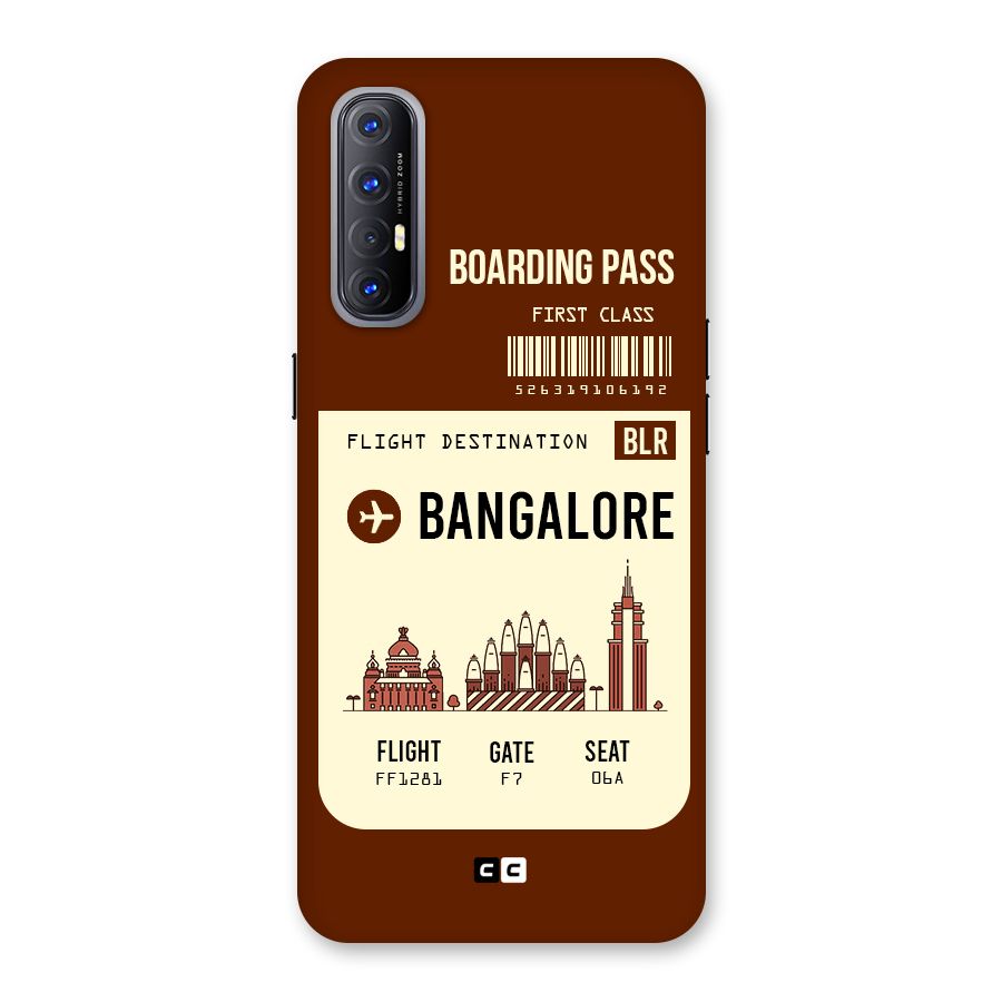 Bangalore Boarding Pass Back Case for Reno3 Pro