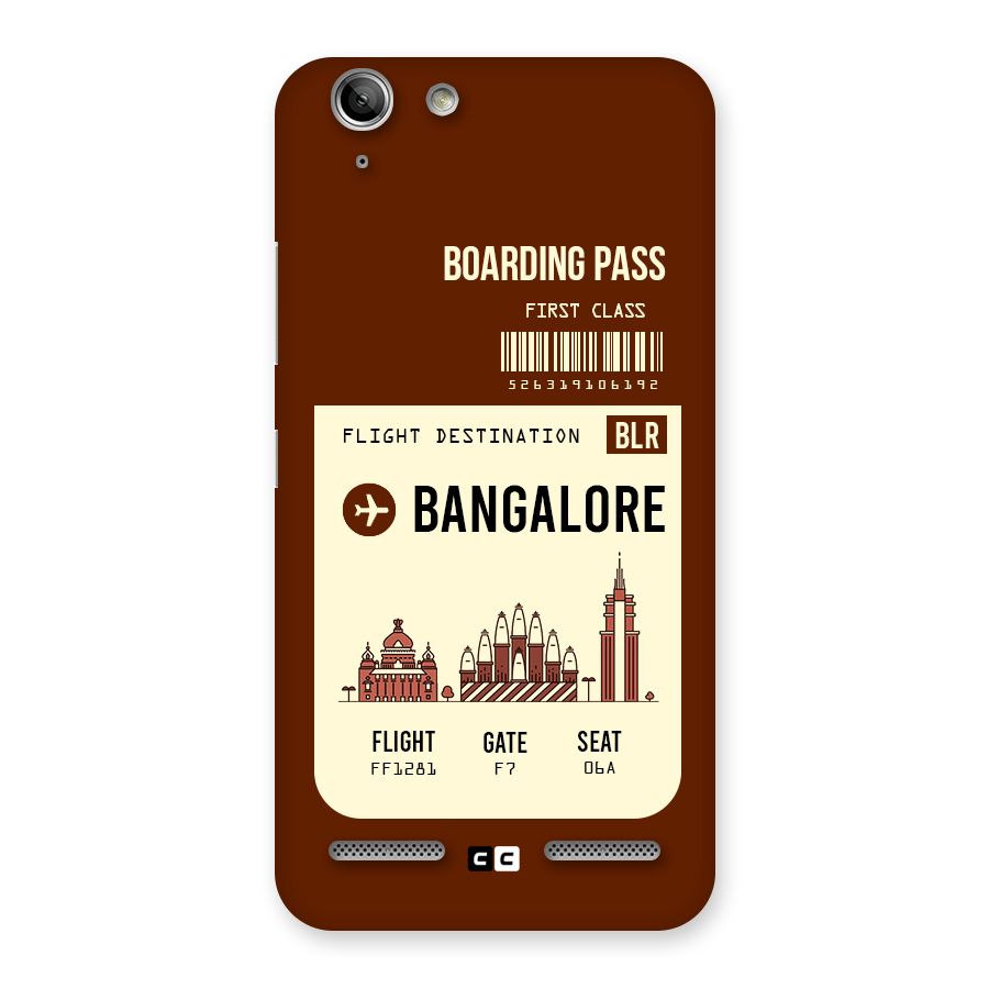Bangalore Boarding Pass Back Case for Vibe K5