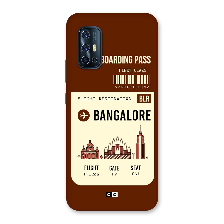 Bangalore Boarding Pass Back Case for Vivo V17