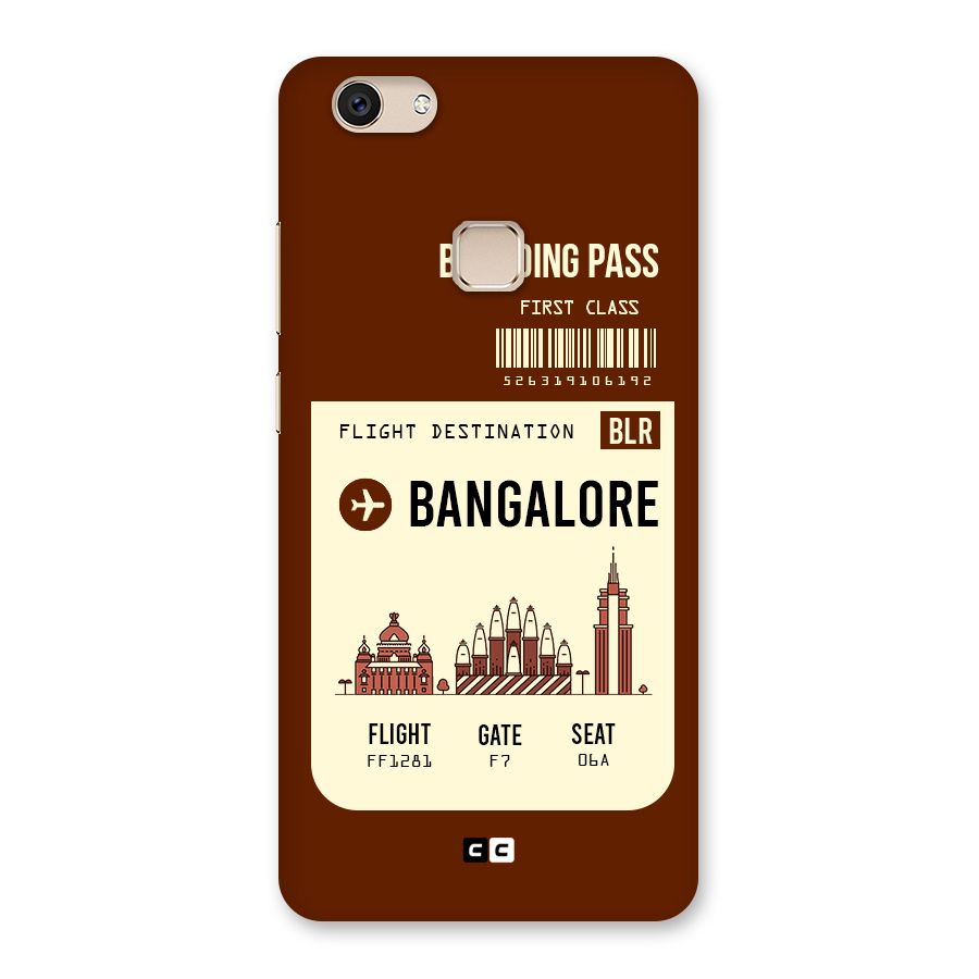 Bangalore Boarding Pass Back Case for Vivo V7