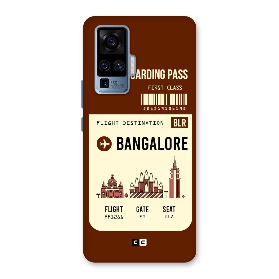 Bangalore Boarding Pass Back Case for Vivo X50 Pro