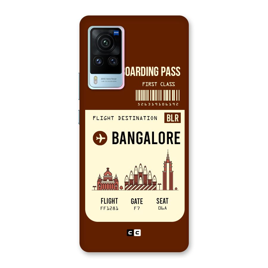Bangalore Boarding Pass Back Case for Vivo X60 Pro