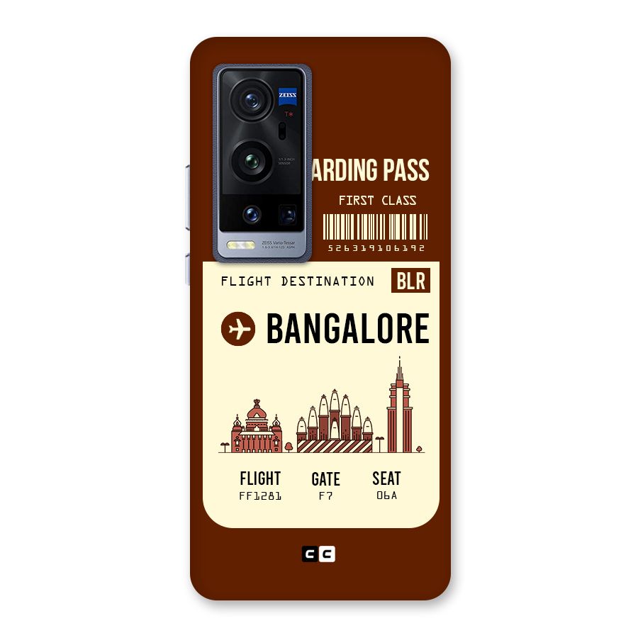 Bangalore Boarding Pass Back Case for Vivo X60 Pro Plus