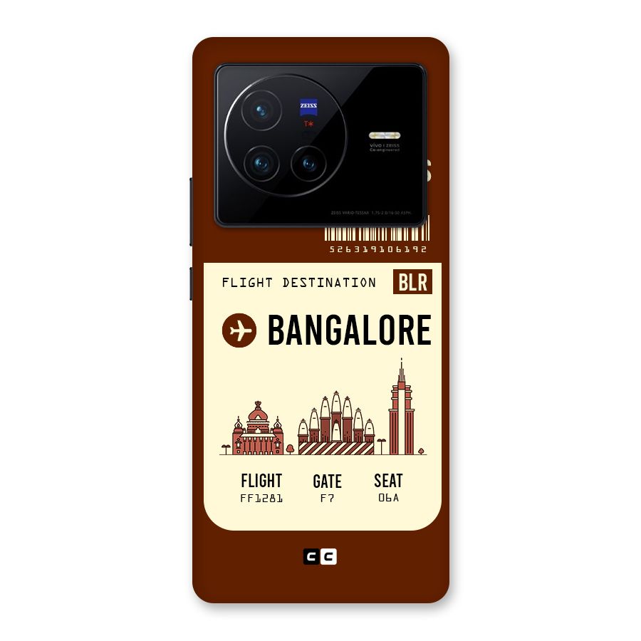 Bangalore Boarding Pass Back Case for Vivo X80