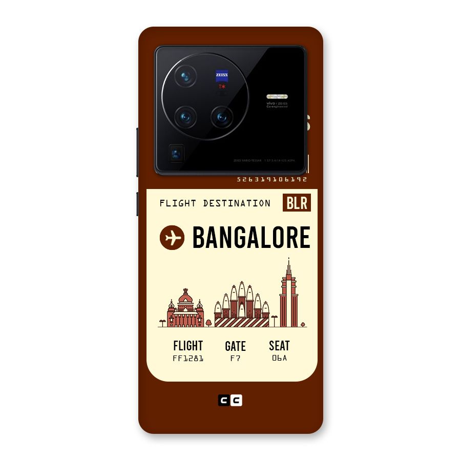 Bangalore Boarding Pass Back Case for Vivo X80 Pro
