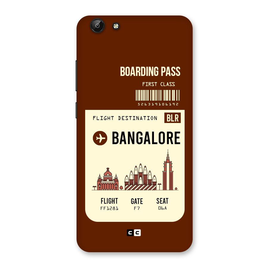 Bangalore Boarding Pass Back Case for Vivo Y69