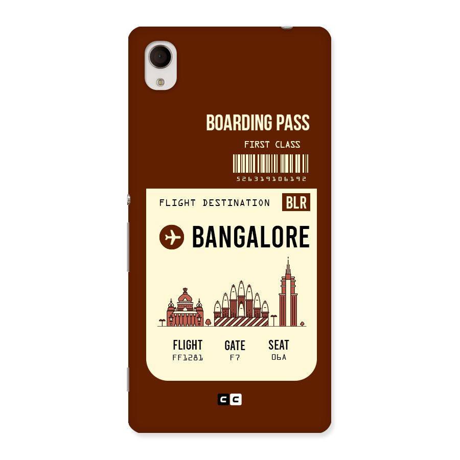 Bangalore Boarding Pass Back Case for Xperia M4 Aqua