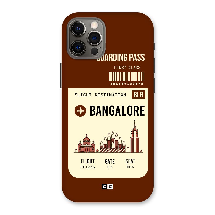 Bangalore Boarding Pass Back Case for iPhone 12 Pro