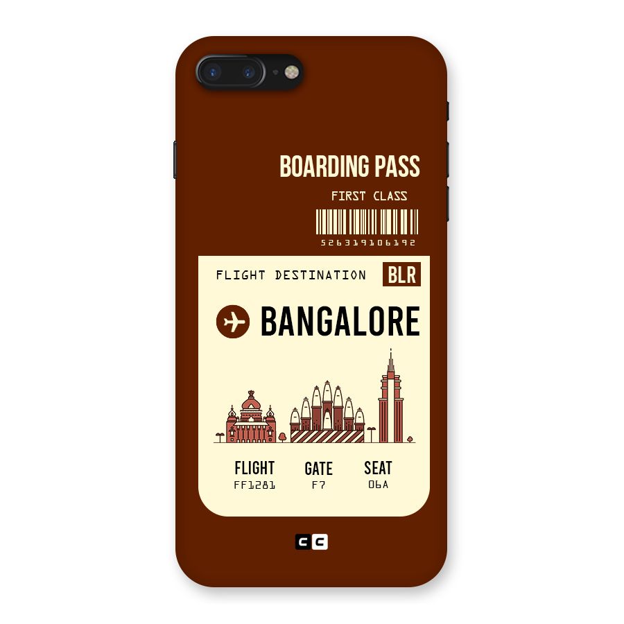 Bangalore Boarding Pass Back Case for iPhone 7 Plus