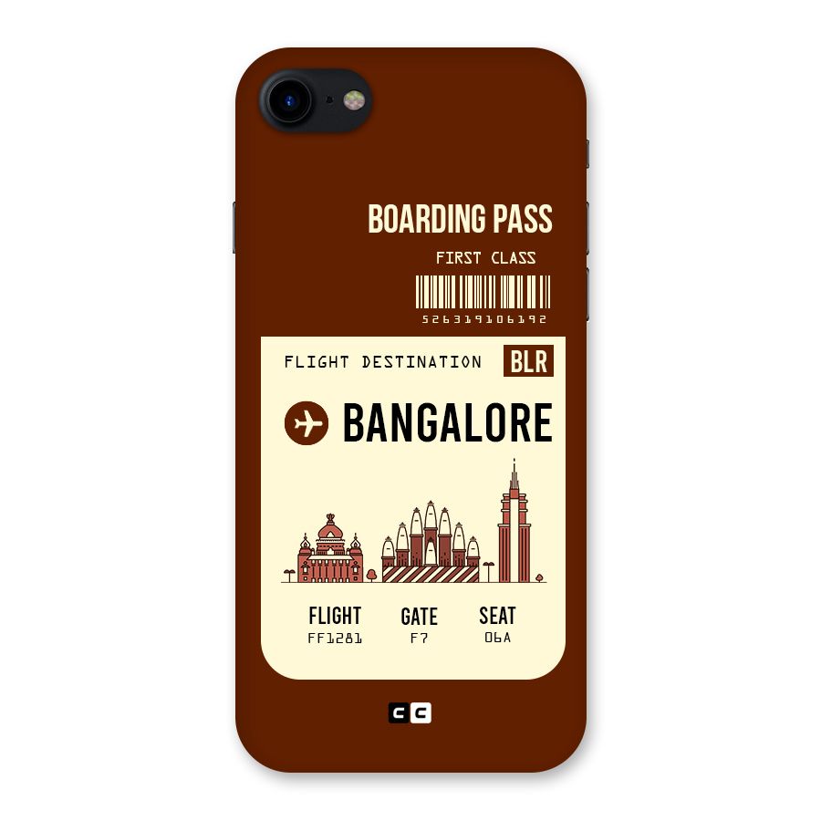 Bangalore Boarding Pass Back Case for iPhone SE 2020