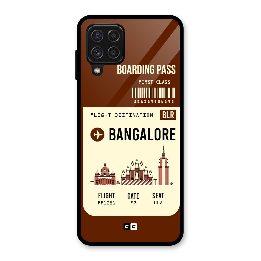 Bangalore Boarding Pass Glass Back Case for Galaxy A22 4G