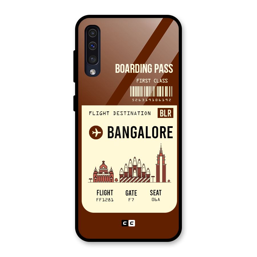Bangalore Boarding Pass Glass Back Case for Galaxy A30s