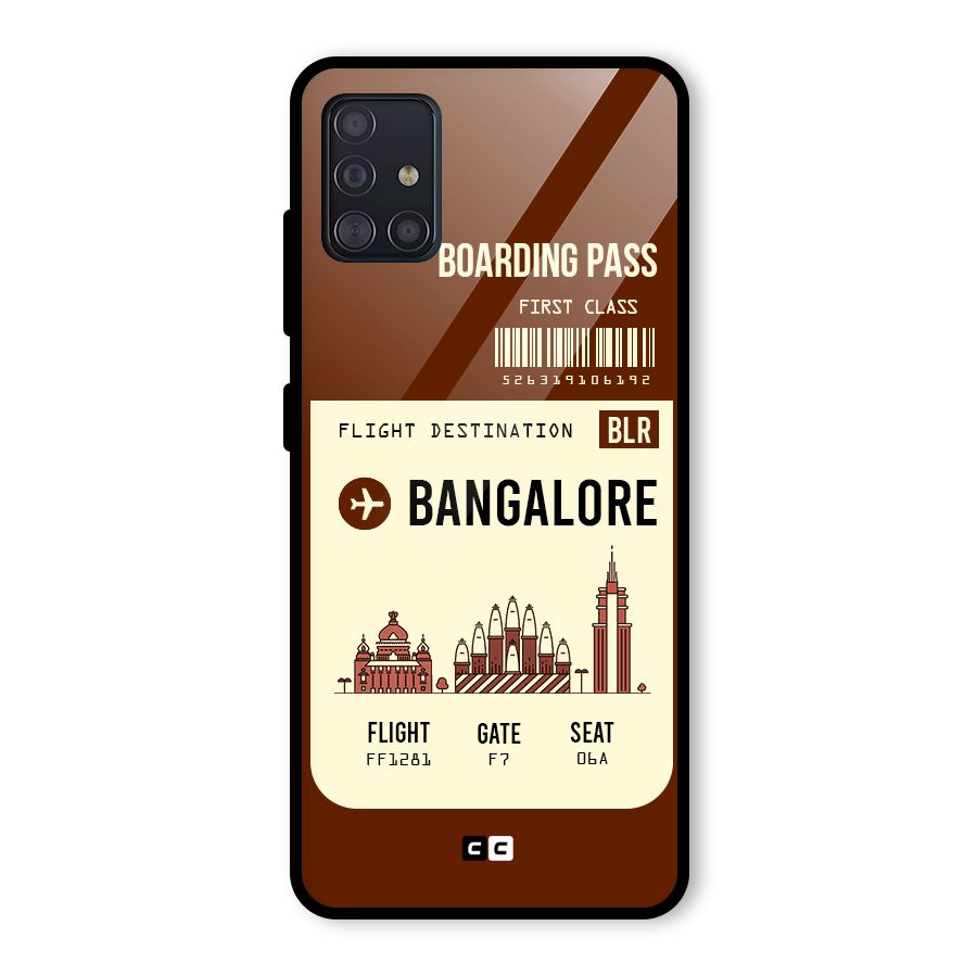 Bangalore Boarding Pass Glass Back Case for Galaxy A51
