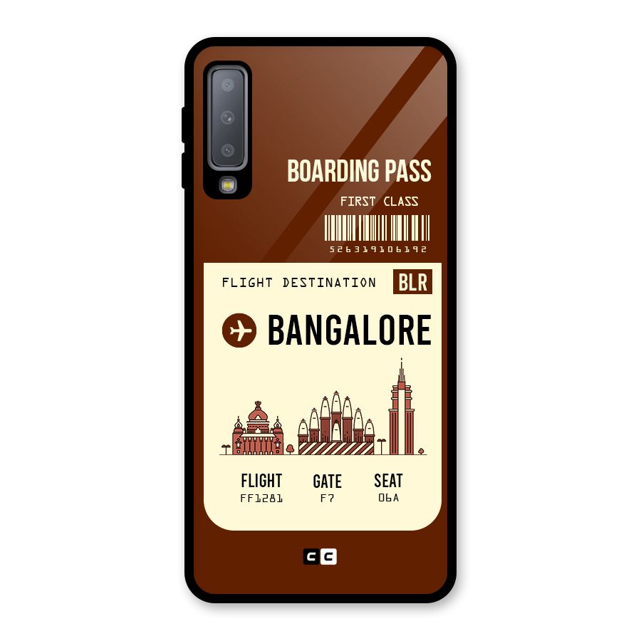 Bangalore Boarding Pass Glass Back Case for Galaxy A7 (2018)