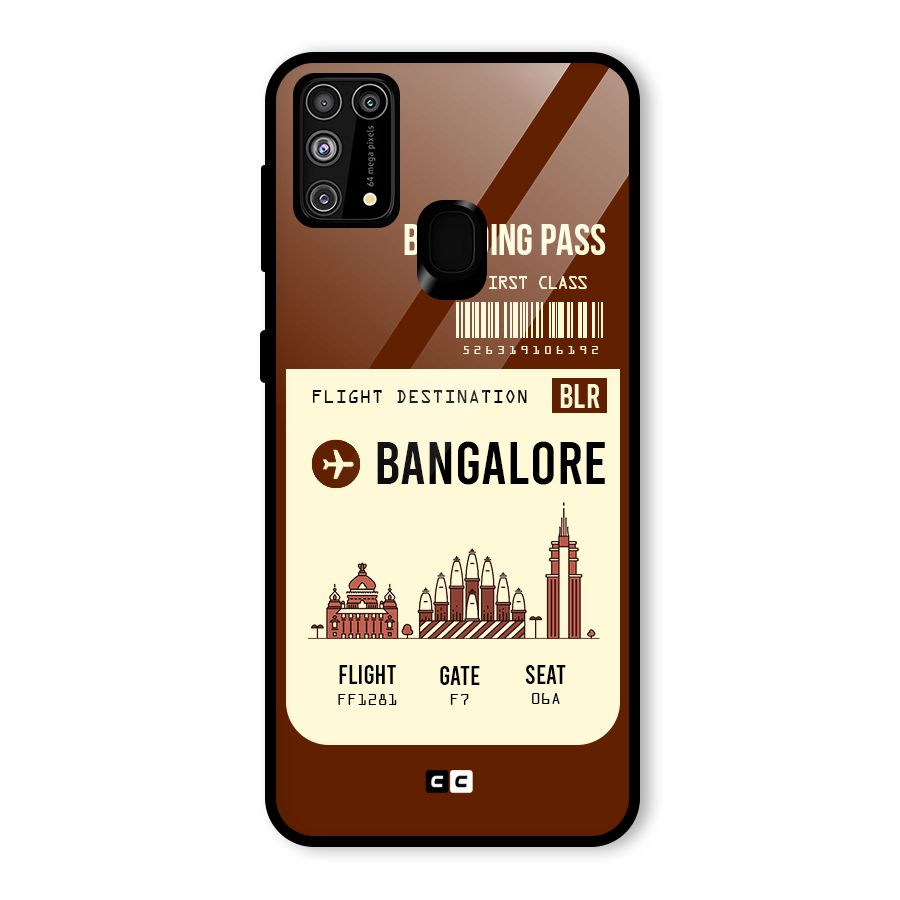 Bangalore Boarding Pass Glass Back Case for Galaxy F41