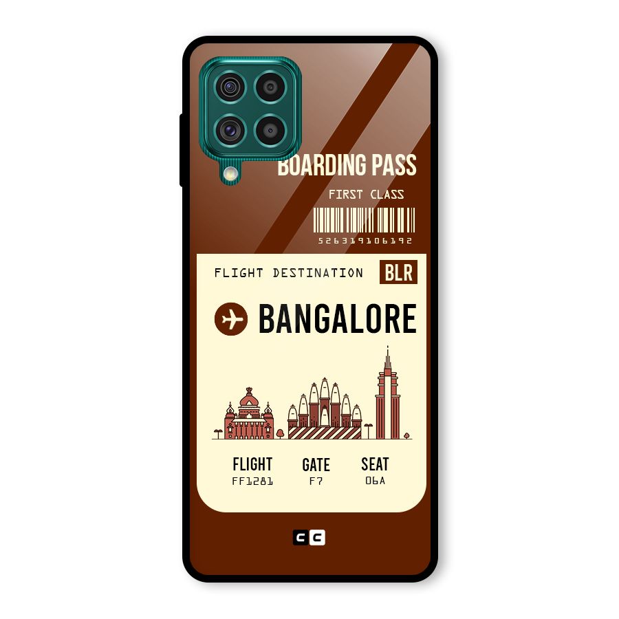 Bangalore Boarding Pass Glass Back Case for Galaxy F62
