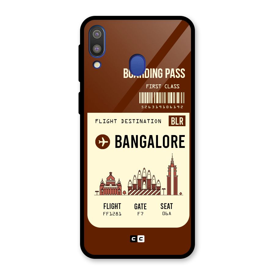 Bangalore Boarding Pass Glass Back Case for Galaxy M20