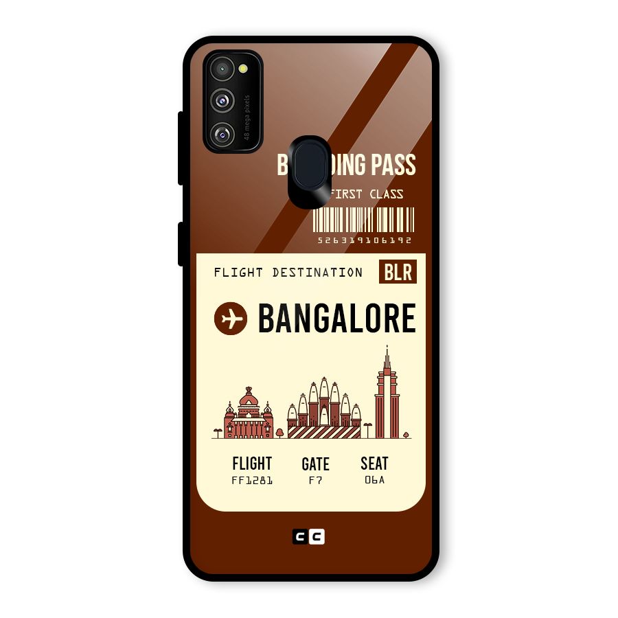 Bangalore Boarding Pass Glass Back Case for Galaxy M30s