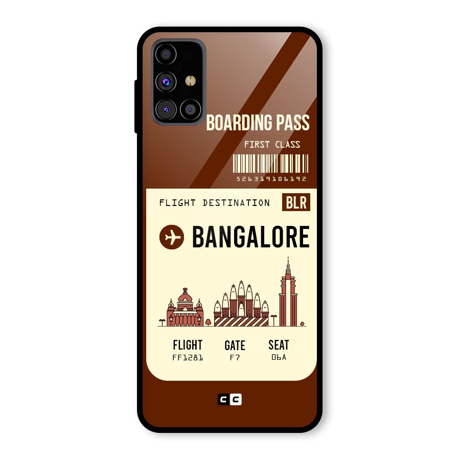 Bangalore Boarding Pass Glass Back Case for Galaxy M31s